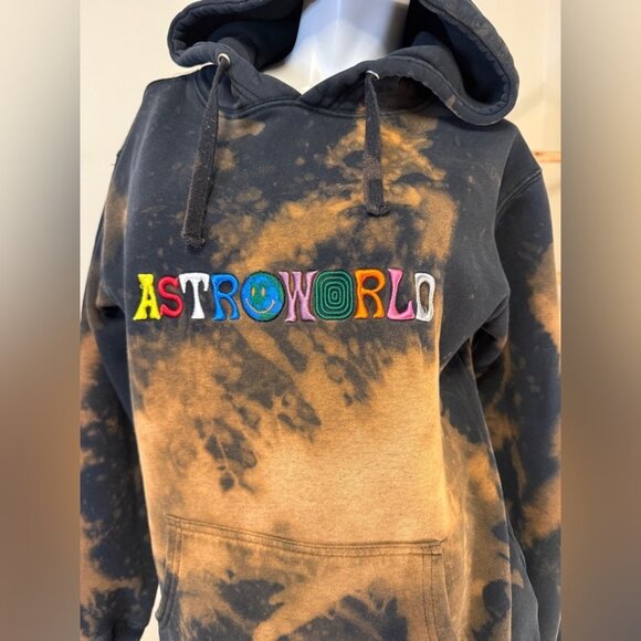 Astroworld Tie-Dye Hoodie Travis Scott "Wish You Were Here" Back Print Tie Die O - Picture 4 of 8